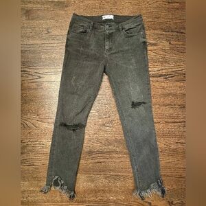 Free People Frayed Hem Denim